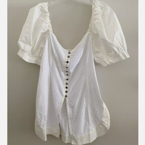 Brand New Maeve Puff-Sleeve Sweetheart Top - Picture 10 of 16